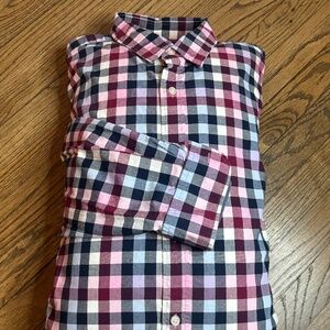 Banana Republic "Grant Fit" 078 Wash Shirt - Blue & Red Plaid - XL